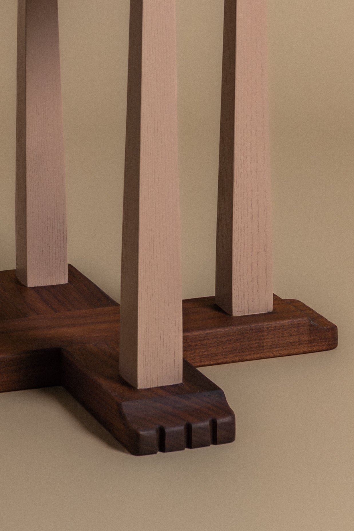 Onder Side Table in Walnut with Pigmented Ash Legs