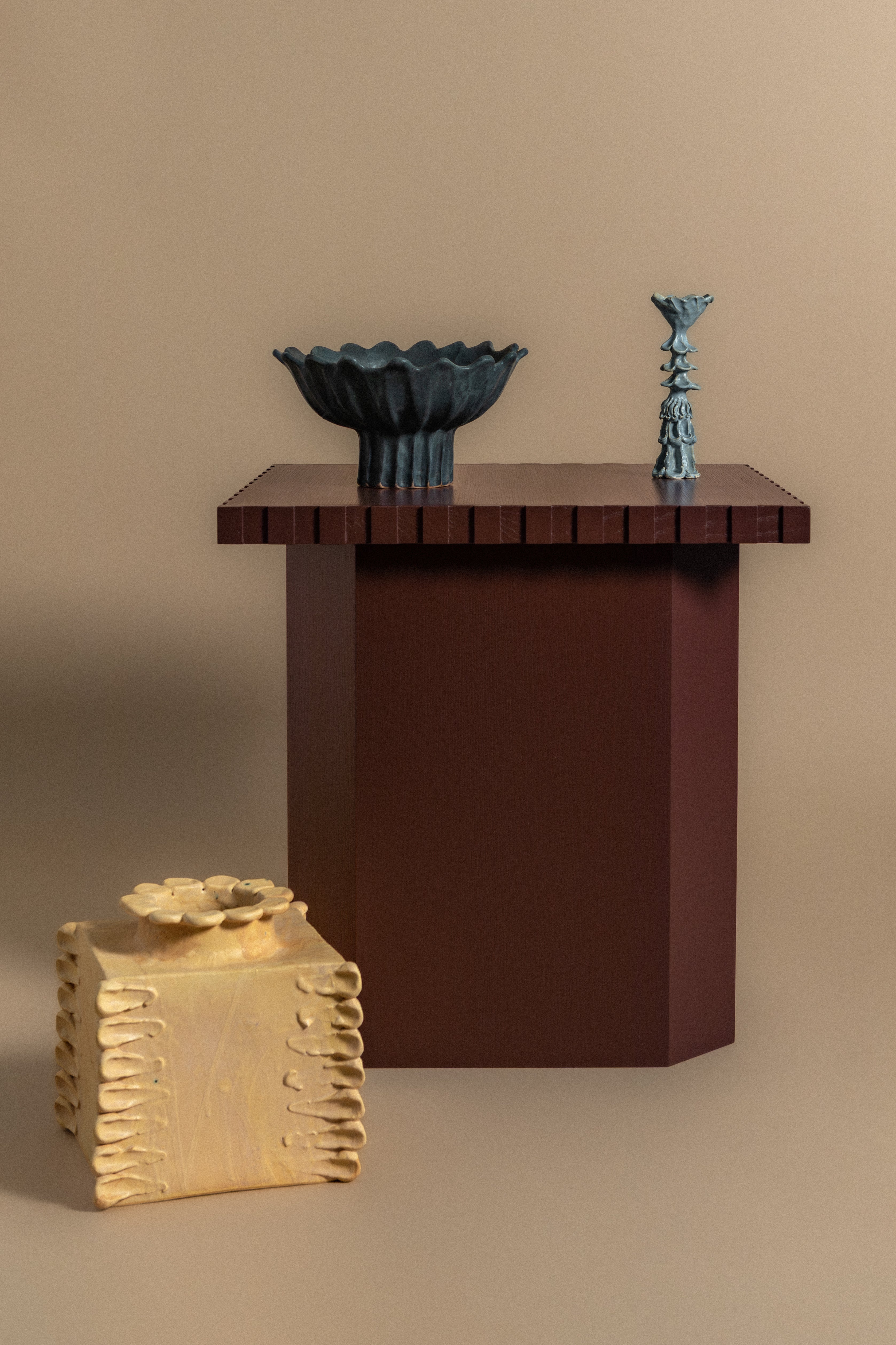 Large Cortado Side Table in Raphael Pigmented Ash