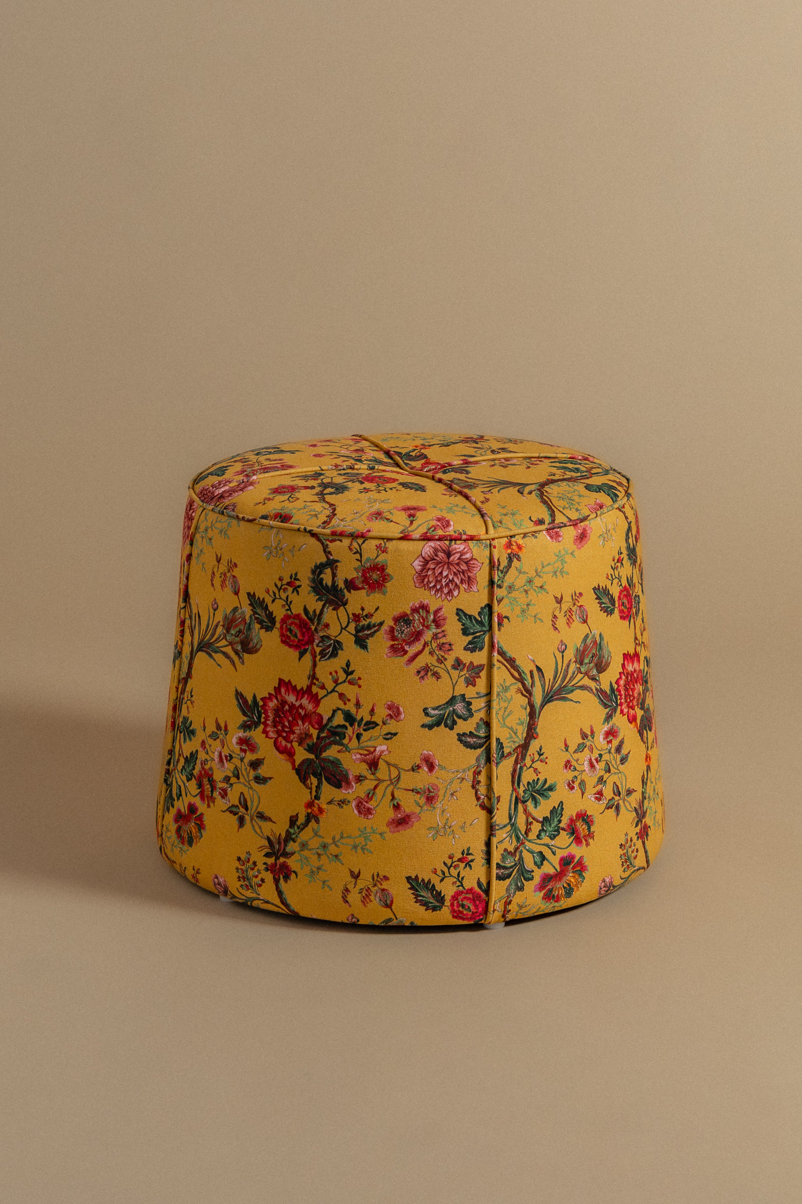 Mirel Ottoman in Lemon Floral