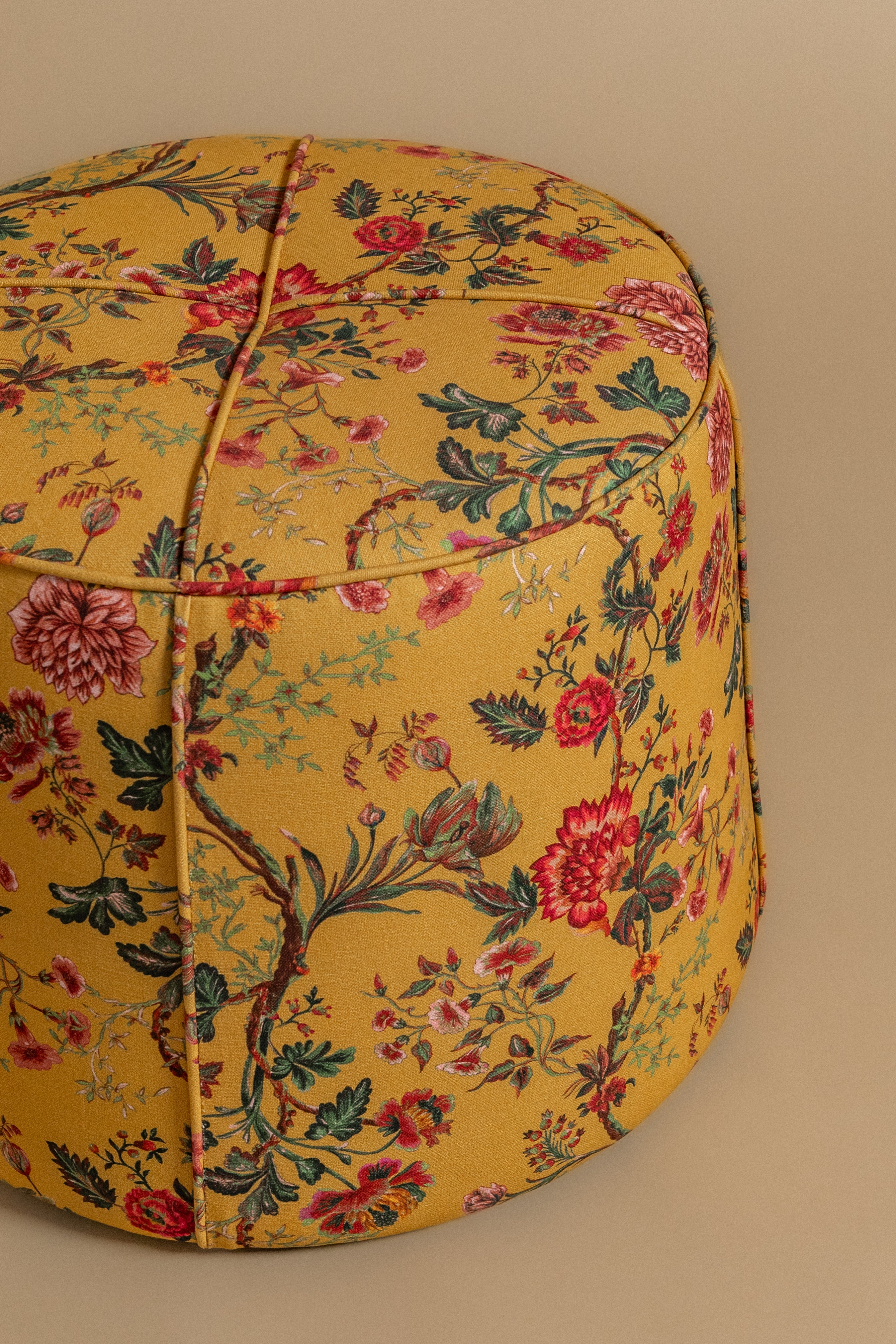 Mirel Ottoman in Lemon Floral