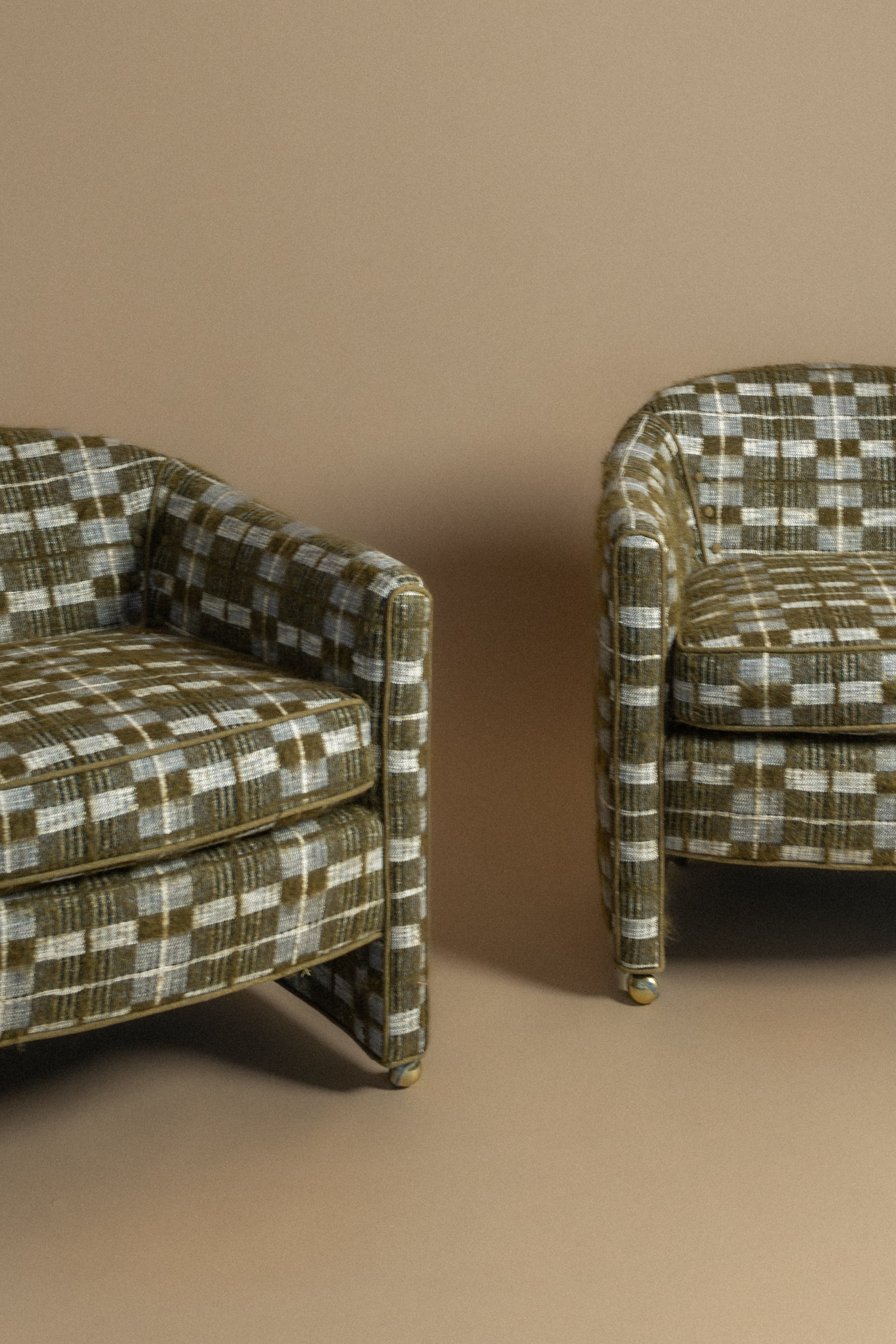 Pair of Vintage Barrel Chairs