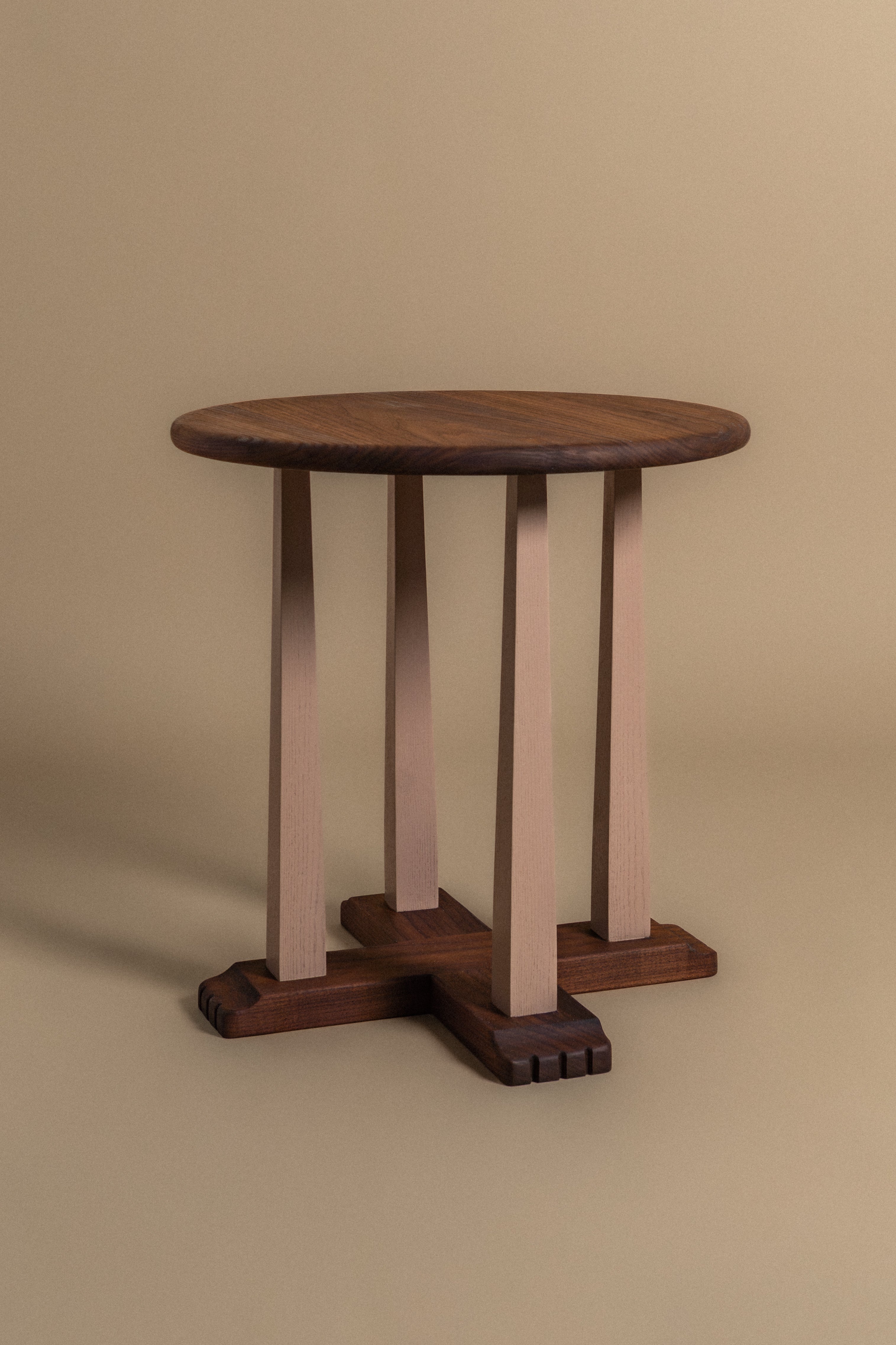 Onder Side Table in Walnut with Pigmented Ash Legs