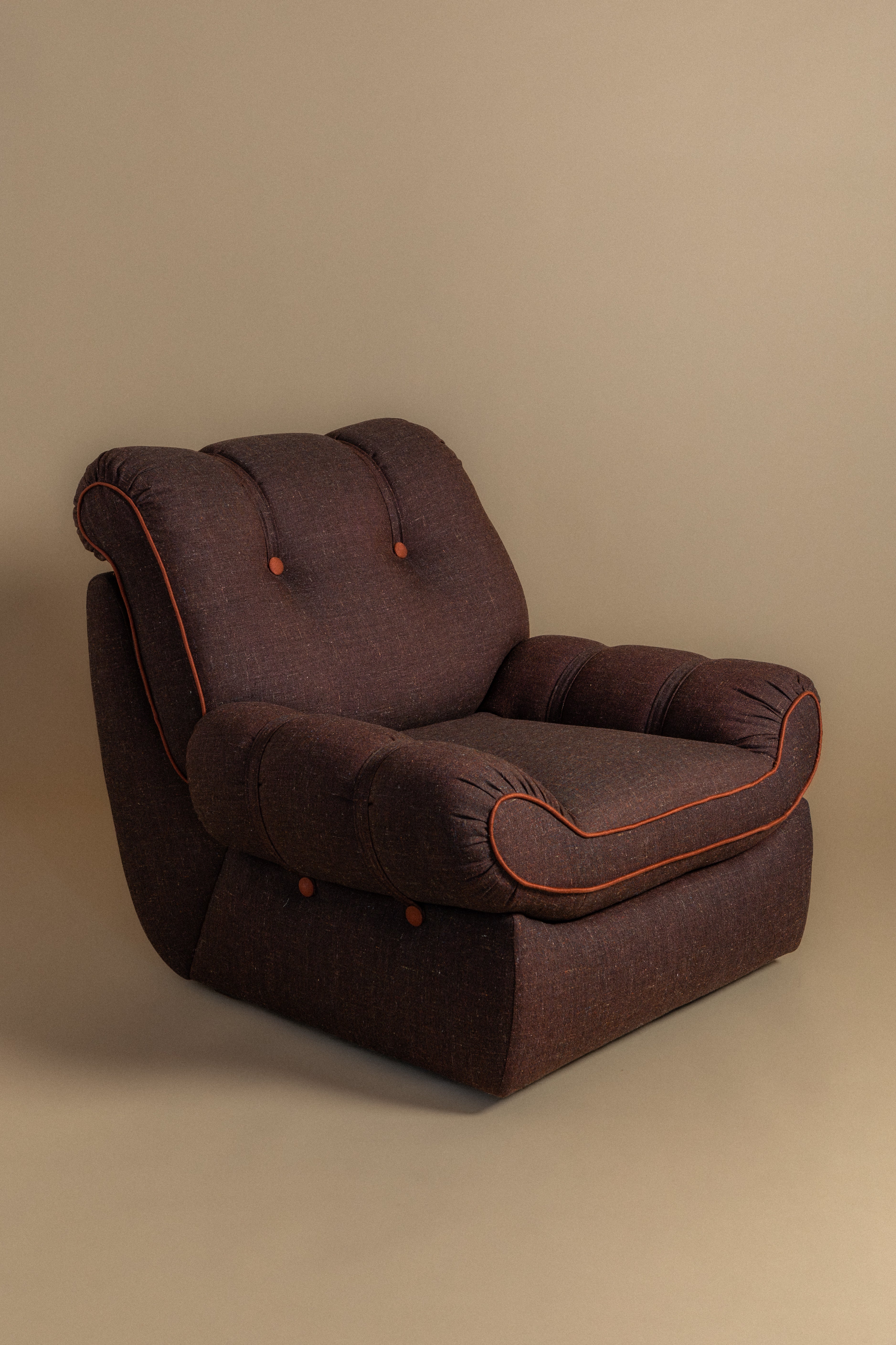 Pair of 1970s Italian Lounge Chairs